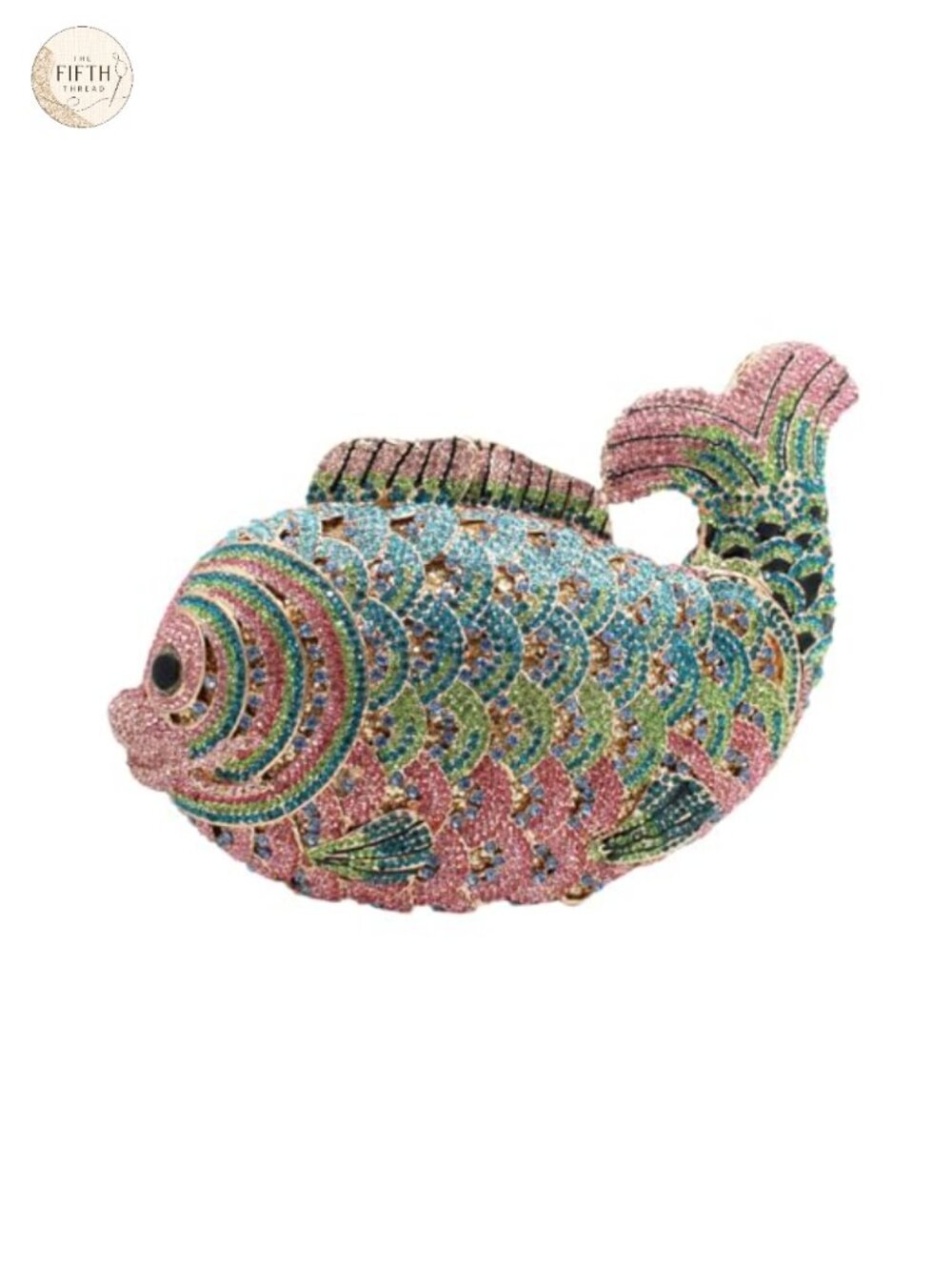 Rhinestone Fish Evening Clutch Bag Sparkling Party Handbag